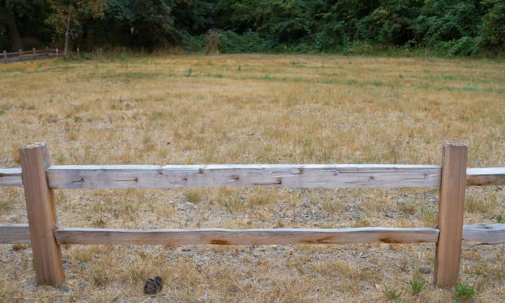 fence property line boundary survey missouri - ALTA SURVEY Missouri Wooden fence marking unclear property line in a grassy field